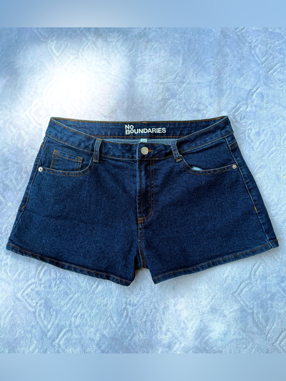 No Boundaries Deep Blue Denim Jean Shorts